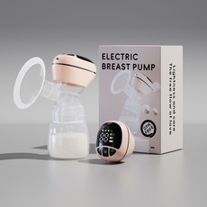 Missbaby電動吸奶器智能一體式大吸力集奶器產後按摩舒適吸乳器, 1個, 粉色英文:1個