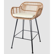 내추럴 루프탑카페 라탄하이백 암체어 바체어(60cm) 인테리어 스탠드 고급