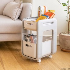 신생아서랍장 기저귀보관함 수납장 이동식트롤리 2단, 화이트