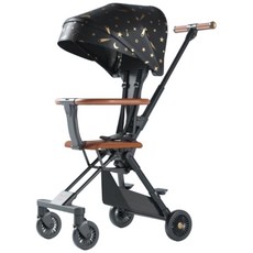 playkids 普洛可X1 輕量雙向推車 可登機可摺疊溜娃神器, 星空黑