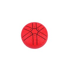 空靈鼓 6寸 鋼舌鼓 療癒音樂器具, 3寸6音硃砂紅, 1套, KL - LG01