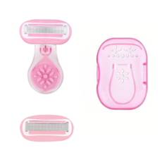 DEEPSUN 휘핑보습바 5중칼날 미니 제모 면도기 본품 +리필+케이스, 2개, 1개입, 면도날