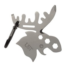 UST 도구 긴 멀티 툴 카라비너 내구성이 뛰어나고 컴팩트한 스테인리스 스틸 구조 하이킹 카약 캠핑 여행 및 야외 생존용 새스콰치 115092, 무스, 1개