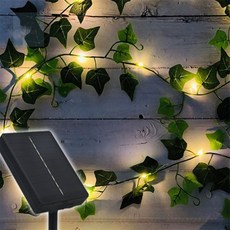제이미스토어 태양광 LED 넝쿨 나뭇잎 전구 10m