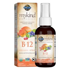 Garden of Life Mykind B-12噴霧 覆盆莓, 58ml, 1個