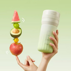 BRUNO 휴대용 믹서기 착즙기 주스 메이커 10옆칼날, 그린, 싱글두껑(10 옆칼날버전)