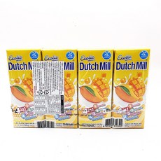 DUTCH MILL MANGO JUICE 더치밀 망고맛 YOGHURT WITH MANGO JUICE, 4개, 180ml