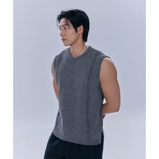 NINEZ 부클 니트 슬리브리스 2color