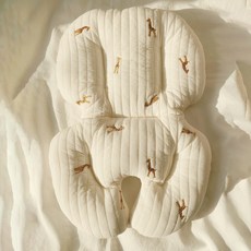 돗투돗x마롤로뜨 체어라이너 유아시트 아기의자 방석 식탁의자 시트, 쭉쭉기린, 1개