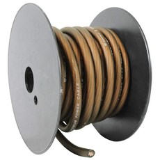 Rockville R8G25B 8게이지 7.6m(25피트) 전원/접지 케이블 무산소 구리 내구성 있는 PVC 재킷 유연한 설치 자동차 오디오 앰프 및 서브우퍼용, Rockville R8G25B 8게이지 7.6m(25피