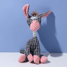 耐咬發聲狗狗玩具, Grey Donkey 灰驢, 1個