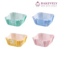 페트컵 사각 45mm 100매 유산지컵 오븐가능 베이킹용 화과자, 1개, 사각연두45mm