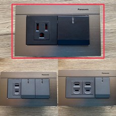 Panasonic 鈦坦灰 GLATIMA 一切ㄧ插 ㄧ開兩插座 WTGF6100DS 一開二插