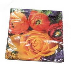 독일 테이블 냅킨 장미 식탁 냅킨 식사 손닦이 파티 행사용, 1개