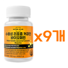 네이처인랩 수용성 리포좀 커큐민 바이오페린, 9개, 30정