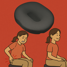 모소낭 전용쿠션 꼬리뼈 모소동 염증 모소낭염 모소동염 혹 멍울 통증 피지낭종 종기 수술 감소 재발 방지 방석, 800개, 블랙