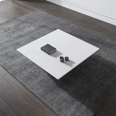 사각 거실 테이블 원목 럭셔리 모던 협탁 낮은 좌식, B. 흰색 나무 커피 테이블 80x80cm 서