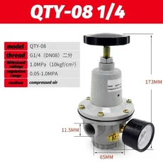 공압 QTYH 고압 공기 조절기 게이지 포트 포함 0 ~ 40 bar 1/4 3/8 1/2 2 인치 BSP 1/2 인치 QTYH QTY-08 1, 13 QTY-08