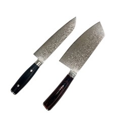 派樂 千層鋼刀具 大馬士革鋼 頂級菜刀 主廚刀 中華切刀 (1入/2入), 1個, 千層鋼中華切刀1支