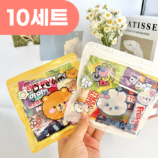 몽글몽실 어린이집 유치원 생일 답례품 졸업식 크리스마스 간식백 선물 구디백 성탄절 학원 영유아, 10개