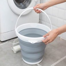 접이식 세차 버킷 대용량 휴대용 플라스틱 폴딩 세차 버킷 바스켓 실리콘 이동식 캠핑용 청소용 다용도, 폴더블바스켓_소 5L