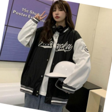 점퍼 스포티 남녀공용 오버핏 야구점퍼 야구잠바