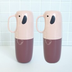 1+1 니즈엘 KC인증 어린이 휴대용 칫솔 케이스 어린이집 칫솔통, 핑크+핑크, 2개