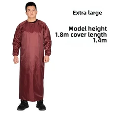 방수 내유성 긴 소매 앞치마 작업복 남여 산성 알칼리 애완 동물 미용실, 25 Wine Red Extra Large