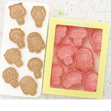 귀멸의칼날 쿠키 커터 만들기 쿠키틀 모양틀, 전신 8개