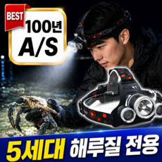 차앤오 X3 수중탐색 해루질 헤드랜턴 KC인증 4500mAh 대용량 방수, 1개, 프리미엄 블랙
