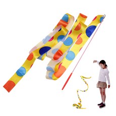 리듬 체조 리본 운동회 용품 땡땡이 축제 단체 용품, 단품