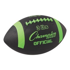 Champion Sports 공식 사이즈 0.9kg(2파운드) 웨이트 트레이닝 풋볼 그린/블랙 129240 3555343838