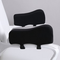 메모리폼 의자팔쿠션 책상 컴퓨터 팔받침 팔걸이 쿠션 10cm, 2개 1세트_그레이