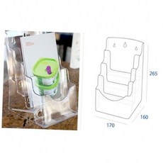 a5 투명 카탈로그 꽂이 4단 리플렛 팜플렛 거치대 벽걸이 겸용 탁상용 매장 안내판