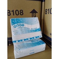 8108生活 高品質潔白三折擦手紙20包/箱，三折抽取方便，原生紙漿安心使用，適用於辦公室餐廳, 1個, 150
