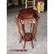 小o結緣館 雞翅木仿古六腳花架/令旗座/藝品架 (60/88二款)