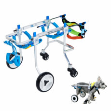 寵物輔助車，可調節高度，輕巧透氣，行動不便犬隻適用，戶外活動好幫手, 星空銀, 1套