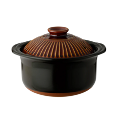 온더테이블 이중뚜껑으로 밥맛이 좋은 미니 뚝배기 솥밥, 브라운, 1개, 2인용 (21.5*19.5*15cm)
