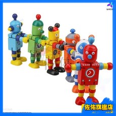 桃園熱銷 吃到飽 木偶人木質變形機器人兒童益智木頭減壓玩具創意新奇生日禮物 TGRF, 1個, 紅色身體,均碼