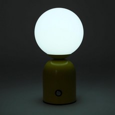 노랑 볼스탠드 밝기조절 무선터치 테이블조명 촬영