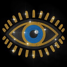 1개 유리 핫픽스 라인스톤 다리미 부착형 아플리케 의상 액세서리 (옷 가방 바지용) 297x210mm, 혼합색