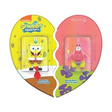 Super7 네모바지 스폰지밥과 패트릭 BFF - (2팩) 9.5cm(3.75인치) 스폰지밥 액션 피규어 액세서리 포함 클래식 만화 수집품 및 레트로 장난감, BFF 2-Pack