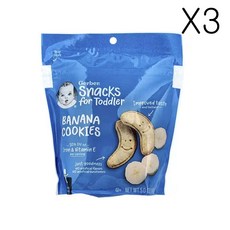 거버 유아용 스낵 쿠키 12개월 이상 (5oz), 142g, 3개, 바나나