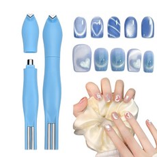 3in1 네일 마그넷 스틱 하트/스네이크/고양이눈강자력, 1개, 파란색