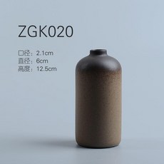 日式手工粗陶迷你小花瓶 仿石花器 陶瓷復古小花插, 020款