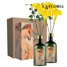 라플로리아 꽃 디퓨저, 2개, 500ml, S1.블랙체리 향/A11.자스민꽃(소)L12/옐로우
