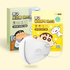 숨그림 짱구는못말려황사방역마스크(KF94)(중형)(흰색) 짱구는 못말려 짱구 KF94 새부리형 2D 10매입, 10개입, 1개, 흰색