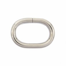 糊塗鞋匠 優質鞋材 N317 橢圓扣 橢圓環 包包扣 皮帶扣 腰帶扣 背帶扣環 包包扣環 調節扣, 銀色