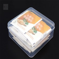 진짜수박 사각 투명 케이스 미니악세사리보관함, 9.5cm, 1개