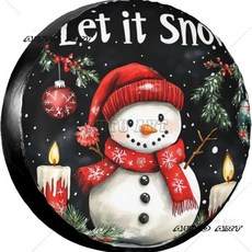 레드 산타클로스 스페어 타이어 커버 트레일러 트럭용크리스마스 귀여운 휠 방수 핏 캠퍼, 1개, 3. 4